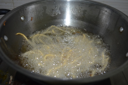 frying in oil