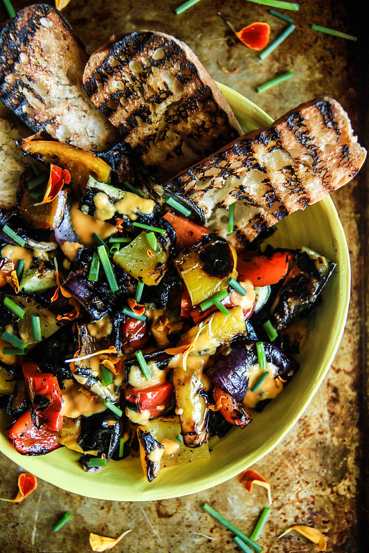 Grilled Vegetable Salad from HeatherChristo.com