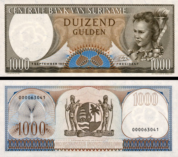 1000 Gulden Surinam 1963, P124