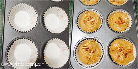 Whole Wheat Banana Walnut Muffins Recipe for Toddlers and Kids - step6