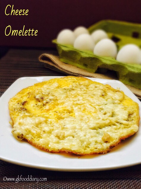 Cheese Omelette Recipe for Babies, Toddlers and Kids