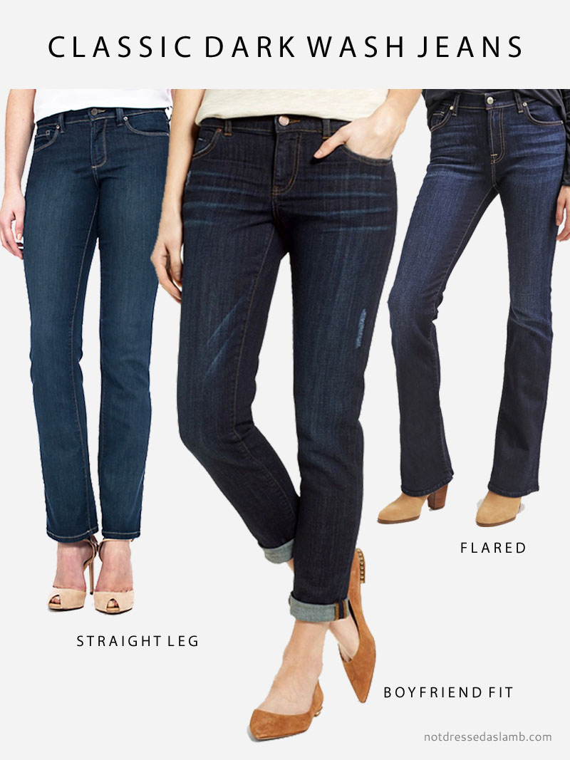 Capsule Wardrobe Pieces That Suit All Body Shapes & Sizes - No.2 Classic Dark Wash Jeans | Not Dressed As Lamb