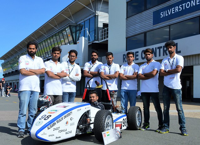 AMU engineerig students along withe their Race Car at London.JPG