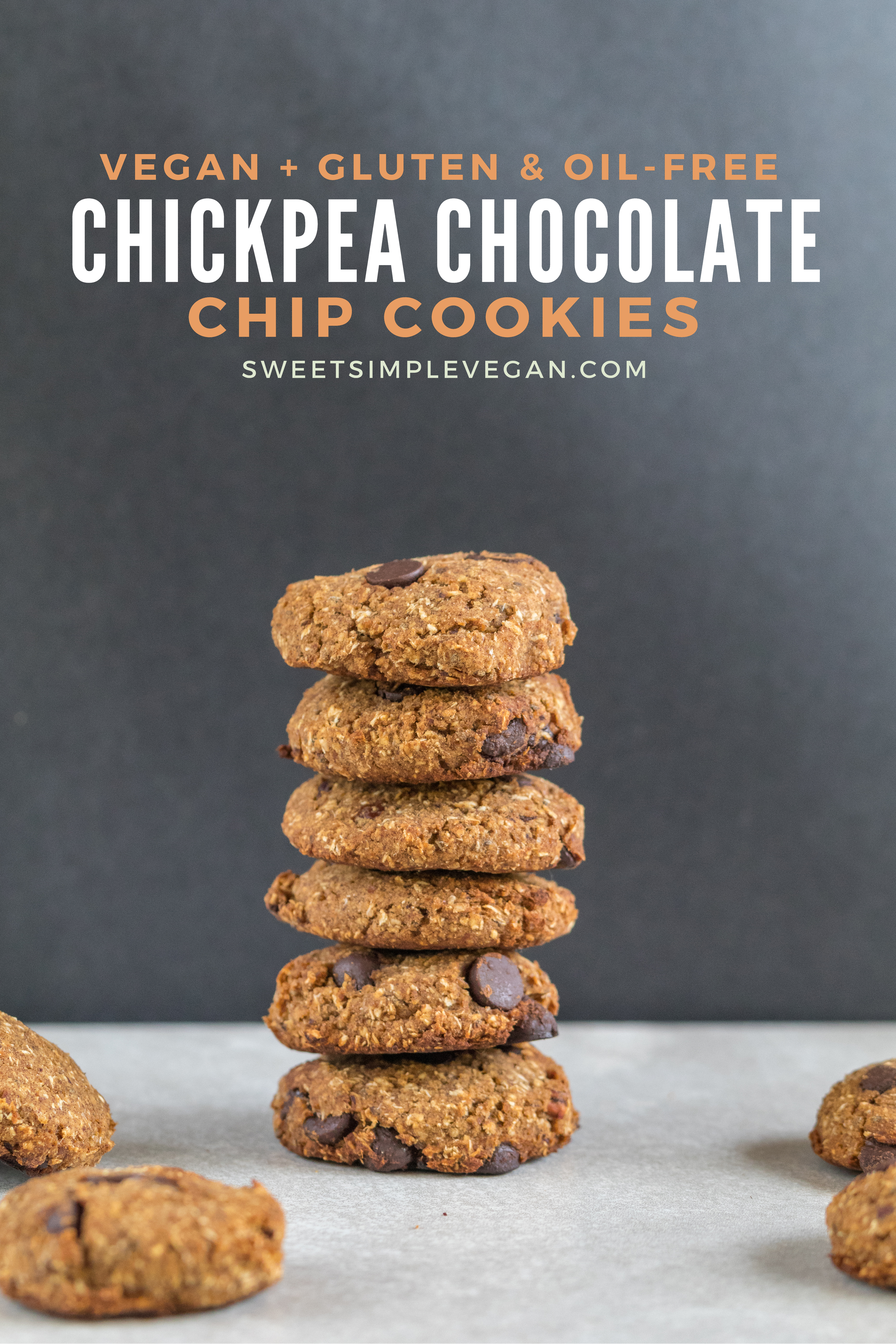 Chickpea Chocolate Chip Cookies {gluten & oil-free} Sweet Simple Vegan