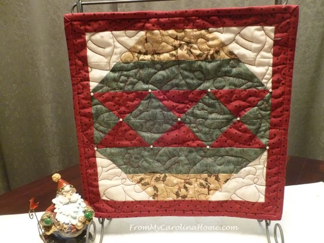 Christmas Ornament Mini Quilt ~ From My Carolina Home
