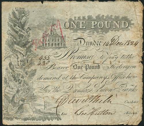 Dundee Union Bank one pound note