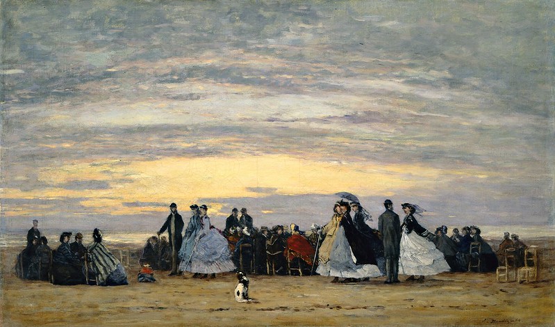 Eugene Boudin - Beach at Villerville [1864]
