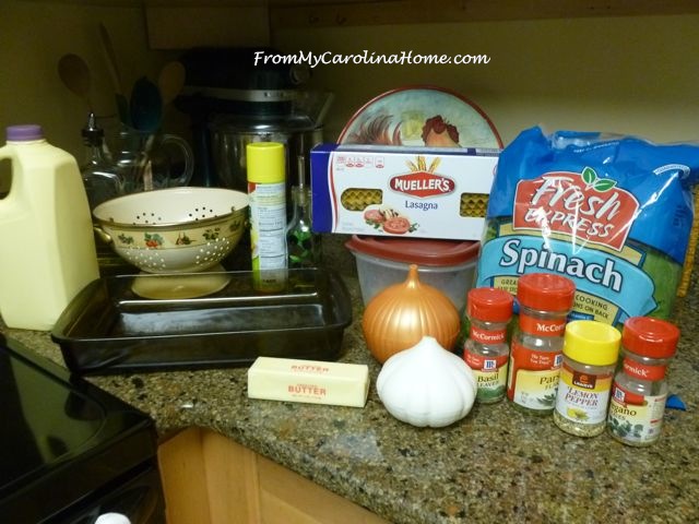 Chicken Florentine Lasagne ~ From My Carolina Home