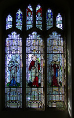Christ flanked by St Agnes and St Luke by Christopher Powell, 1932