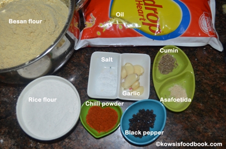ingredients for kara sev